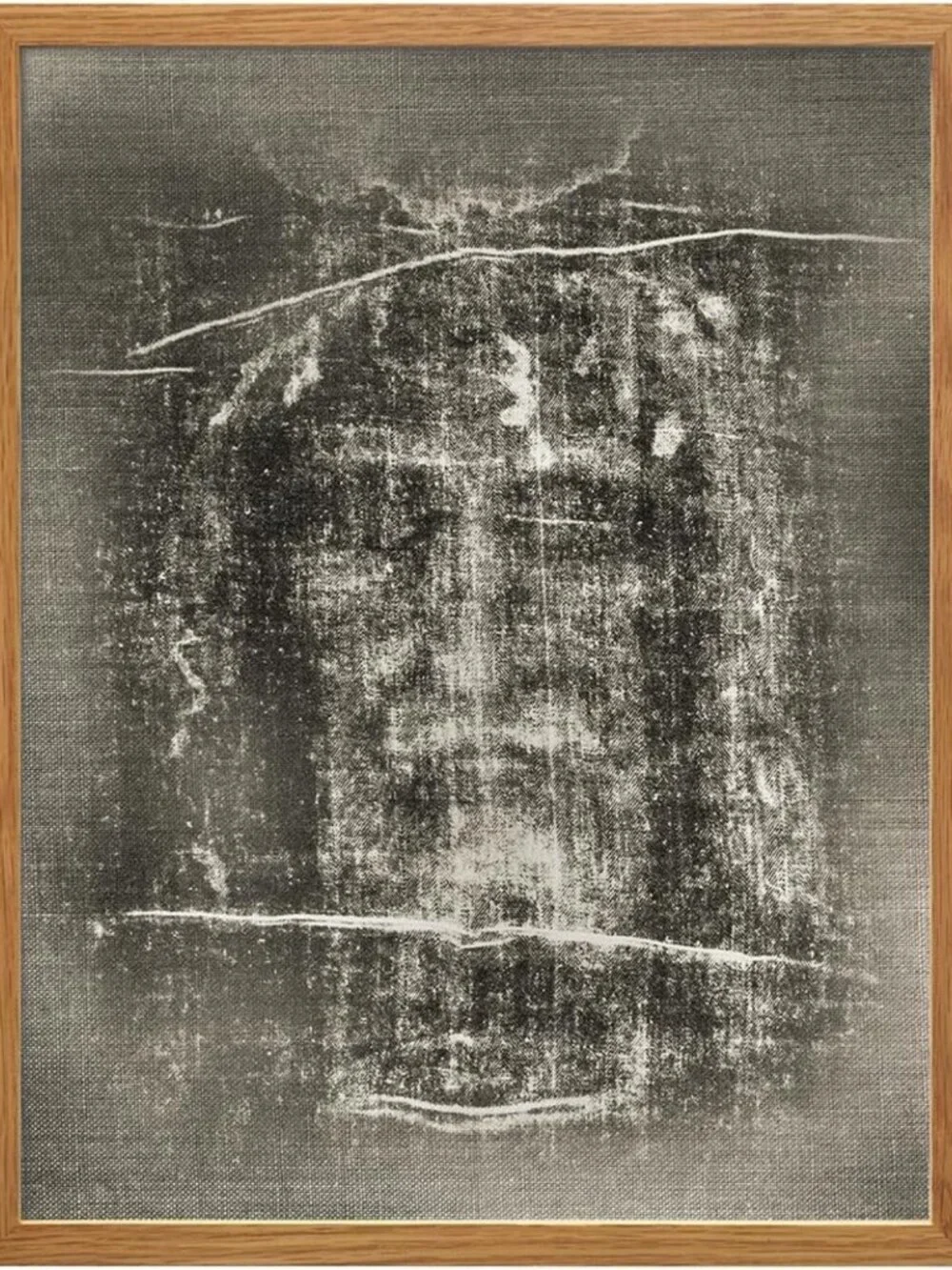 Large Jesus Wall Art - 11x14 Framed Shroud of Turin Poster, Christian Decor